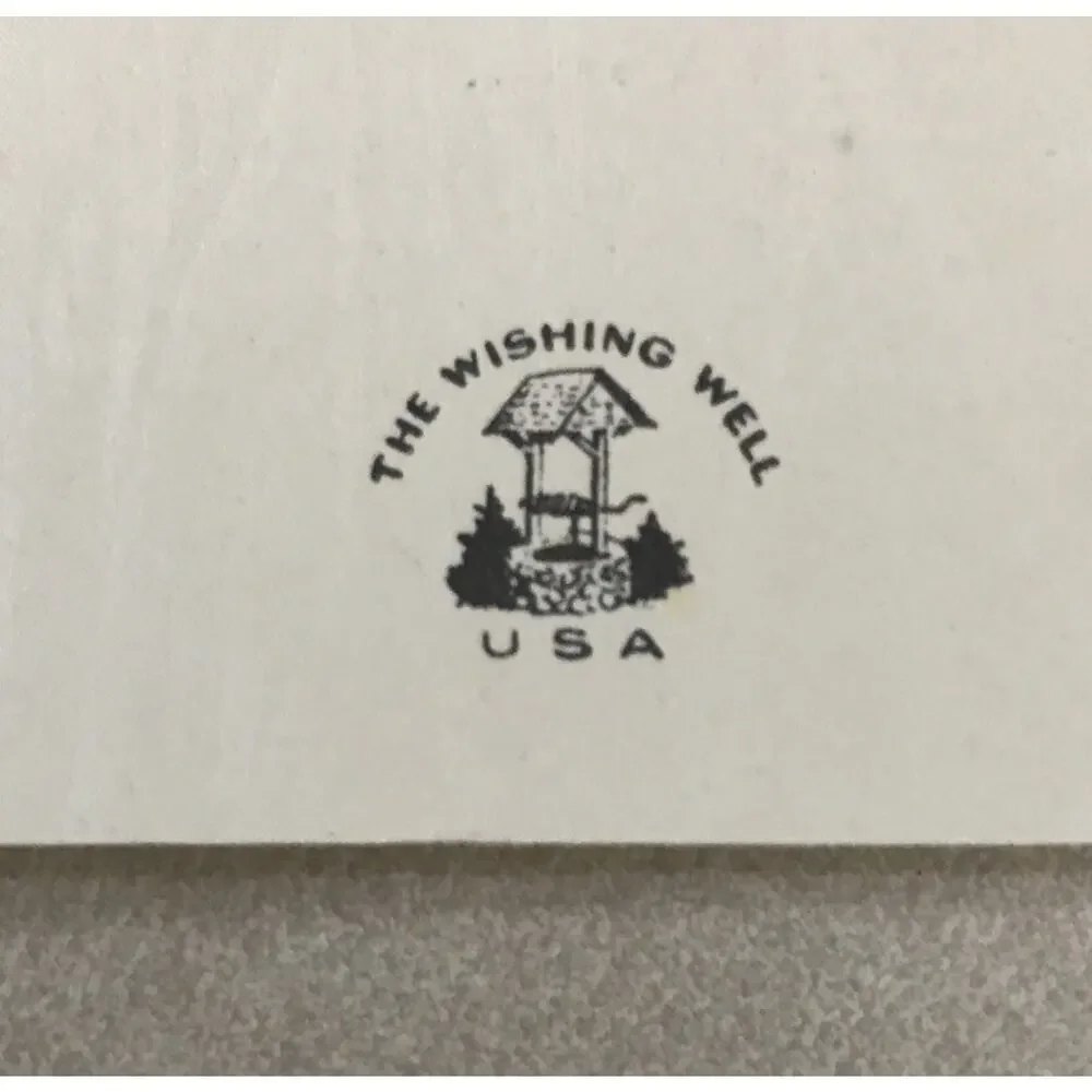 Vtg 30s Wishing Well USA Special Delivery Mailbox Valentines Day Greeting Card